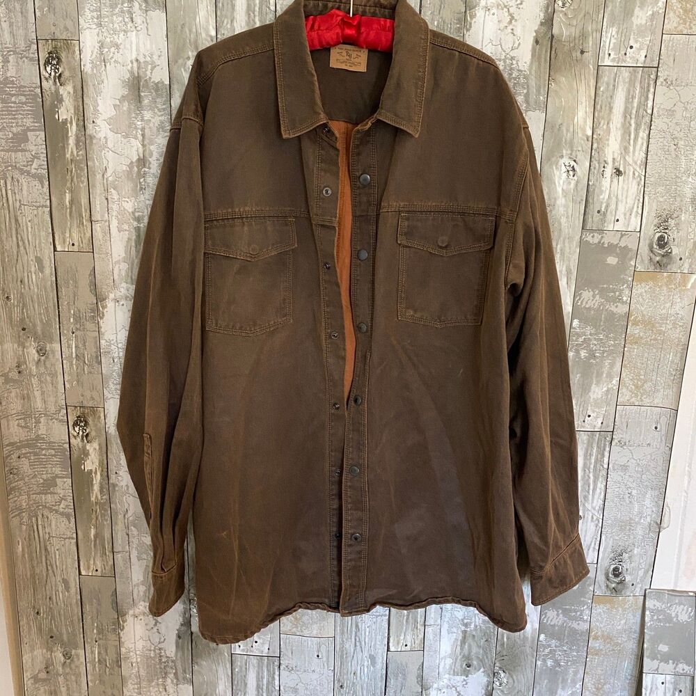 Red Head Ranch snap front brown shirt jacket